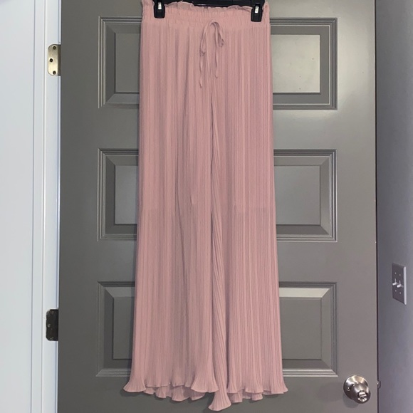 Wide leg pants, mauve - Picture 3 of 4